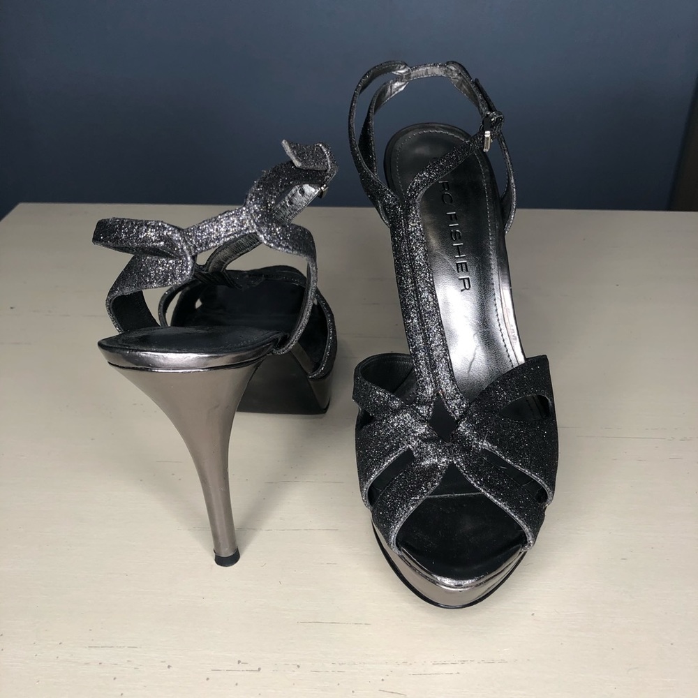 Marc Fisher Peep Toe Glitter Heels